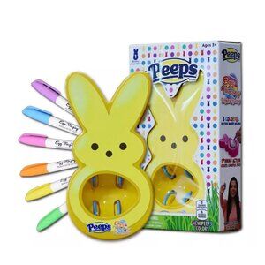 HBHP EggMazing Peeps Bunny Egg Decorator with Markers Yellow Easter Craft